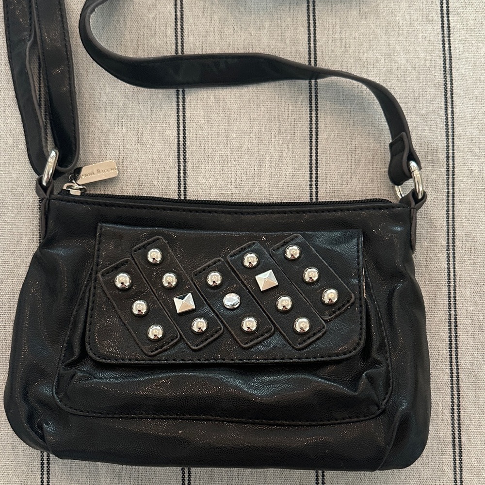Sienna Ricchi Black Studded Crossbody Bag